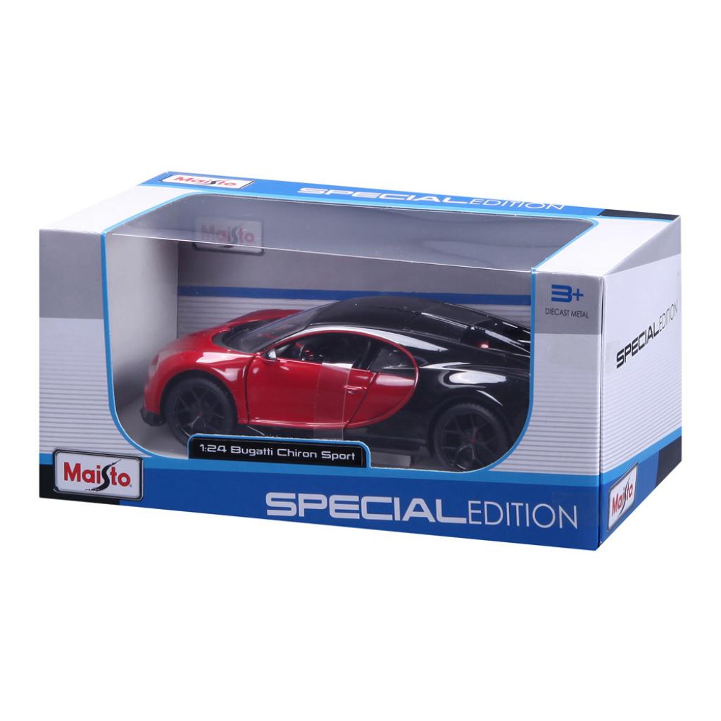 Машина Maisto Bugatti Chiron Sport (1:24) (31524 black/red) - зображення 5