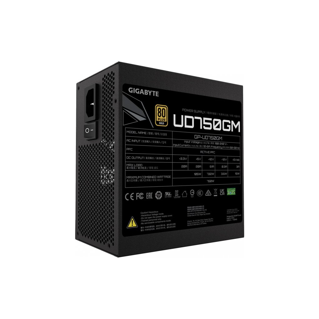 Блок живлення GIGABYTE 750W (GP-UD750GM) - изображение 4