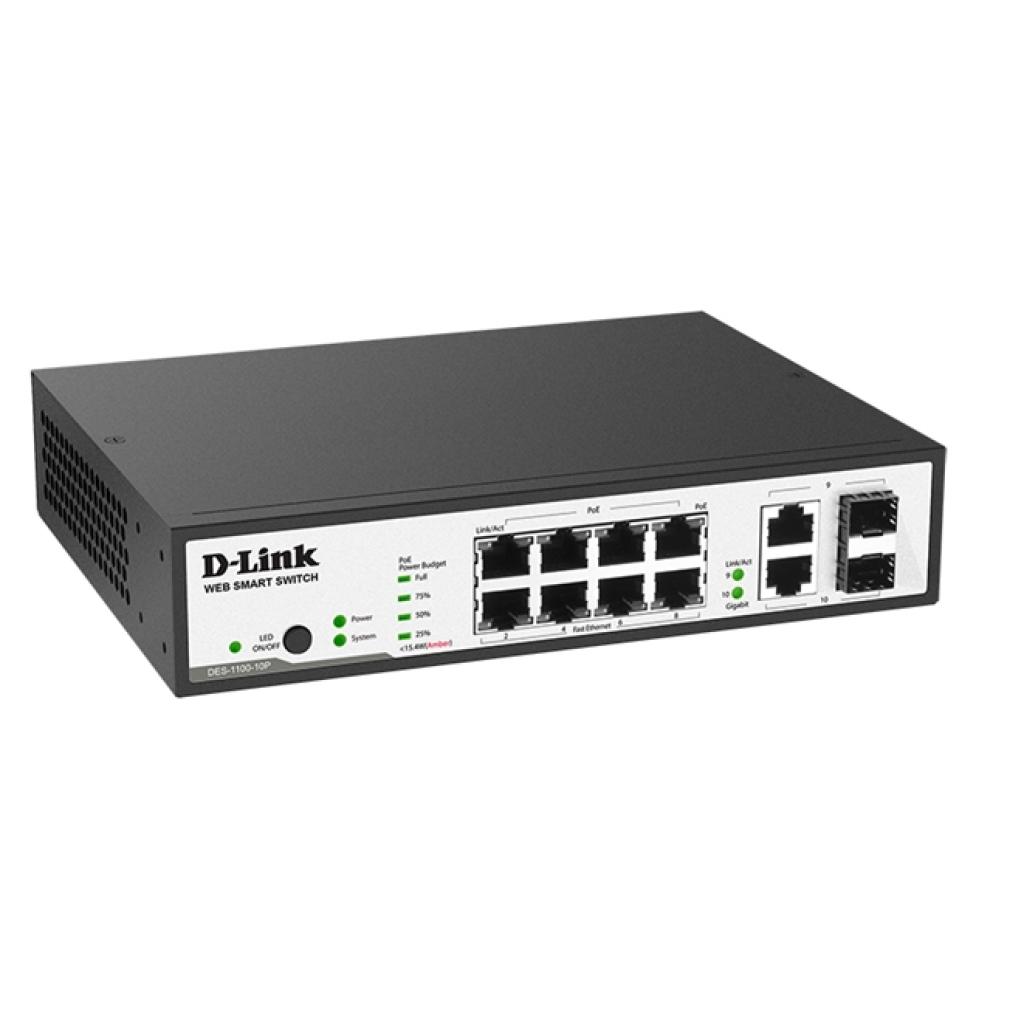 Комутатор мережевий D-Link DES-1100-10P - зображення 1