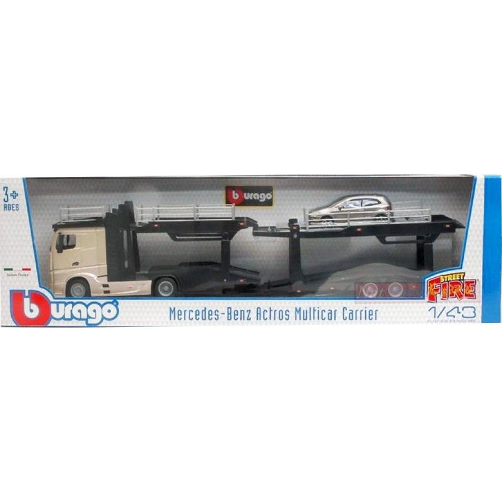 Спецтехніка Bburago Автотранспортер Mercedes-benz Actros (18-31458) - зображення 3