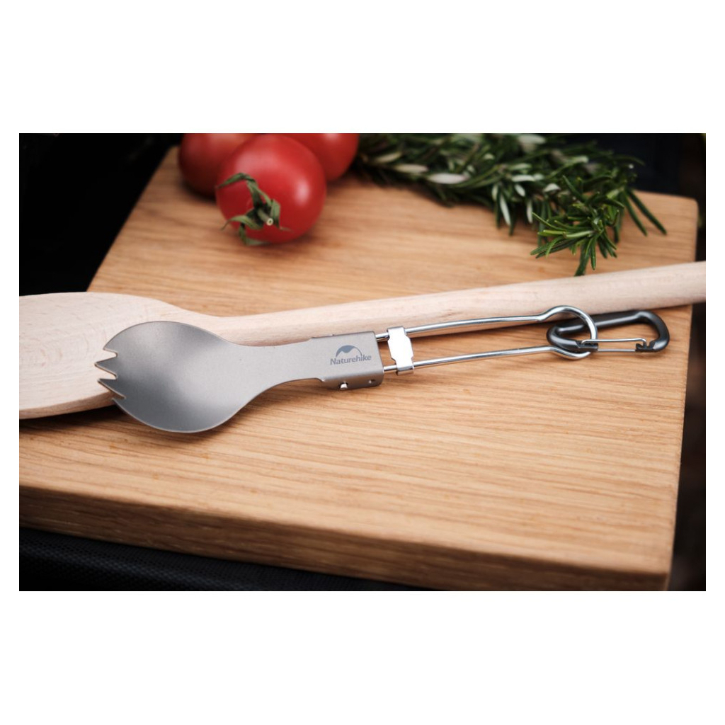 Ложка-виделка туристична Naturehike титанова NH19C001-J (6927595734766) - зображення 6