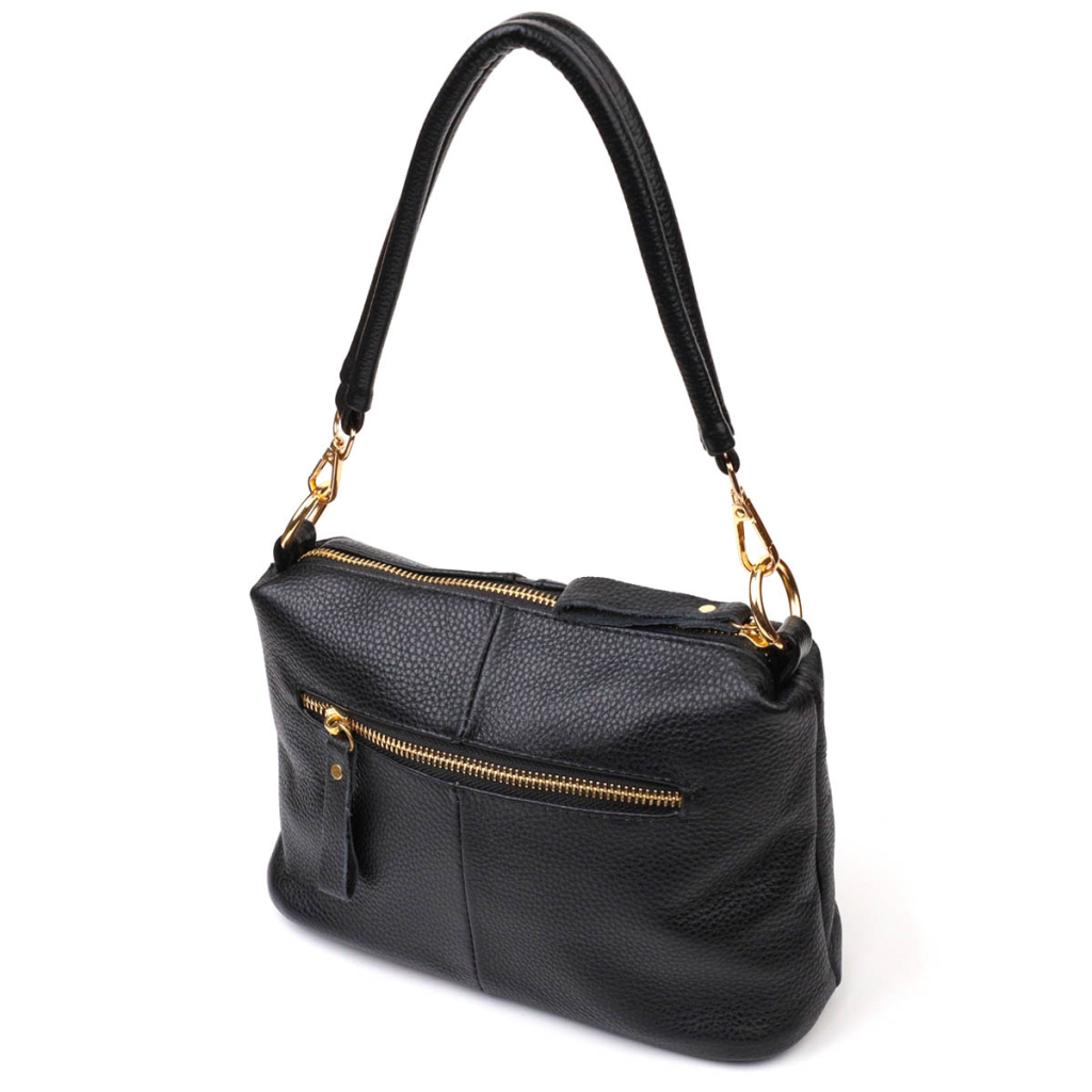 Сумка Vintage З натуральної шкіри Чорна (22135) - зображення 2