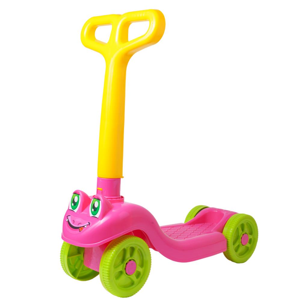 Самокат Технок Рожевий з жовтим (3657) - зображення 1