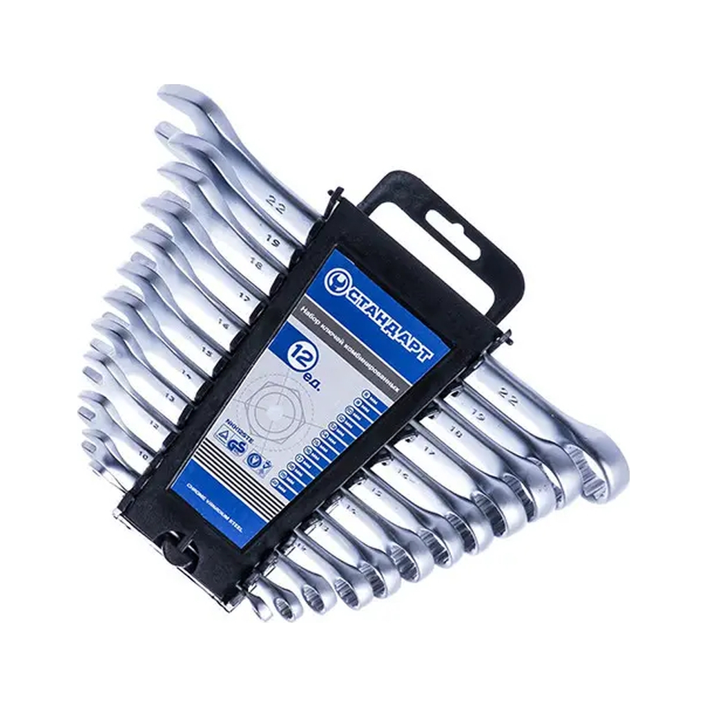 Ключ Стандарт комбінований 12 шт 6-22 мм на холдері (NKK12STE) - зображення 1