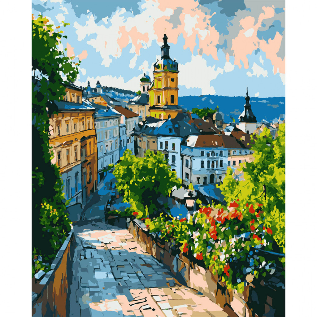 Картина по номерам Santi Затишний провулок 40*50 (954840) - зображення 1