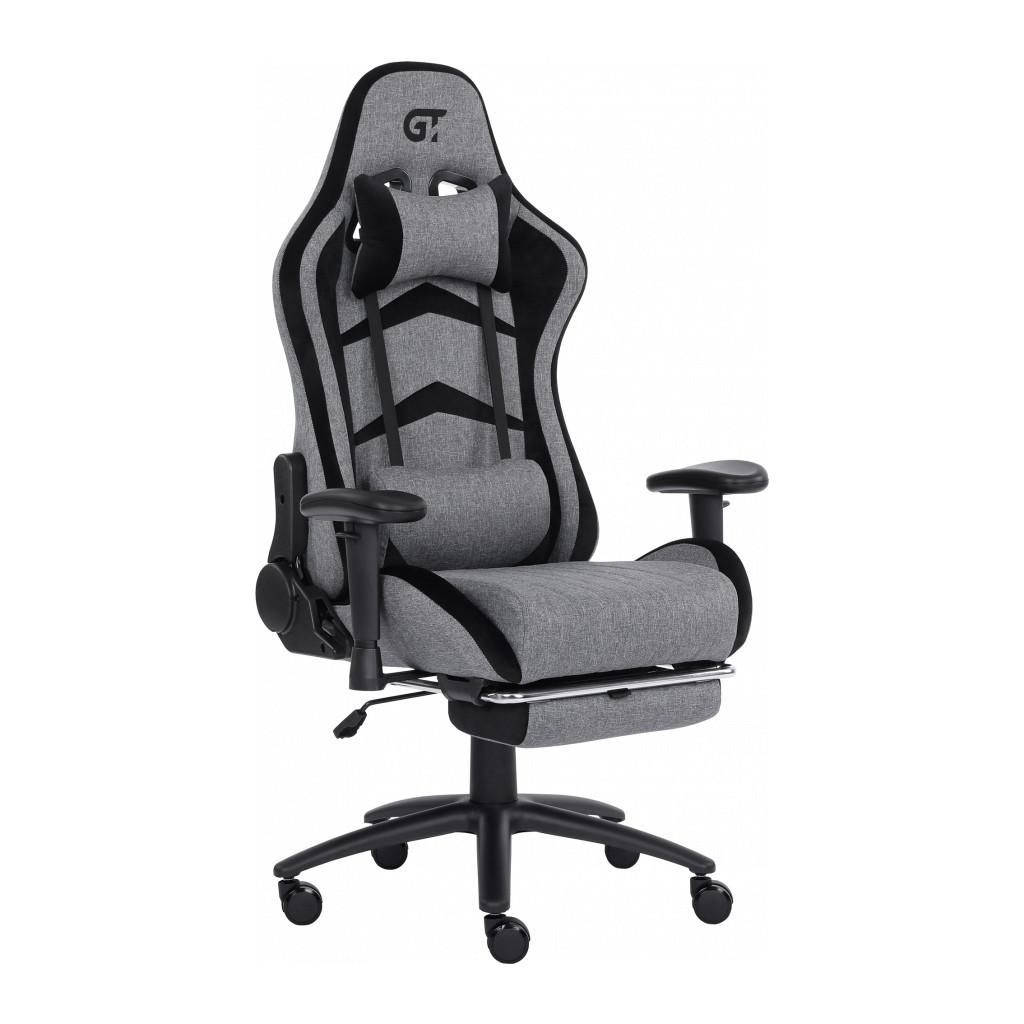 Крісло ігрове GT Racer X-2534-F Gray/Black Suede (X-2534-F Fabric Gray/Black Suede) - изображение 2