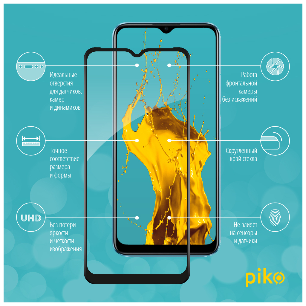 Скло захисне Piko Full Glue RealMe C21Y (1283126518546) - зображення 3