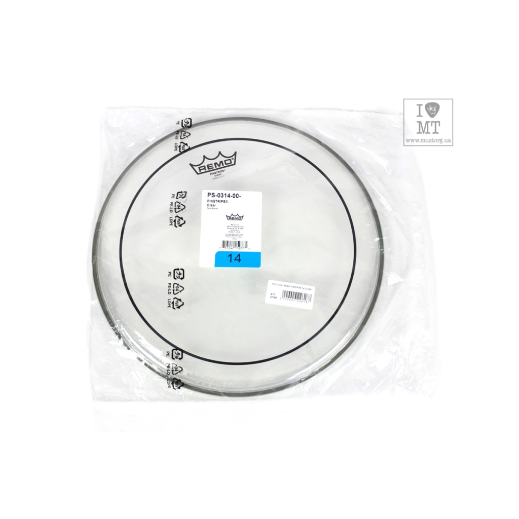 Пластик для барабана Remo Pinstripe 14" Clear (22158) - зображення 3