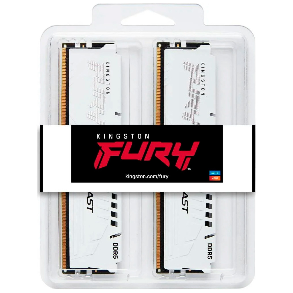 Модуль пам'яті для комп'ютера DDR5 32GB (2x16GB) 6000 MHz Beast White XMP Kingston Fury (ex.HyperX) (KF560C30BWK2-32) - зображення 5
