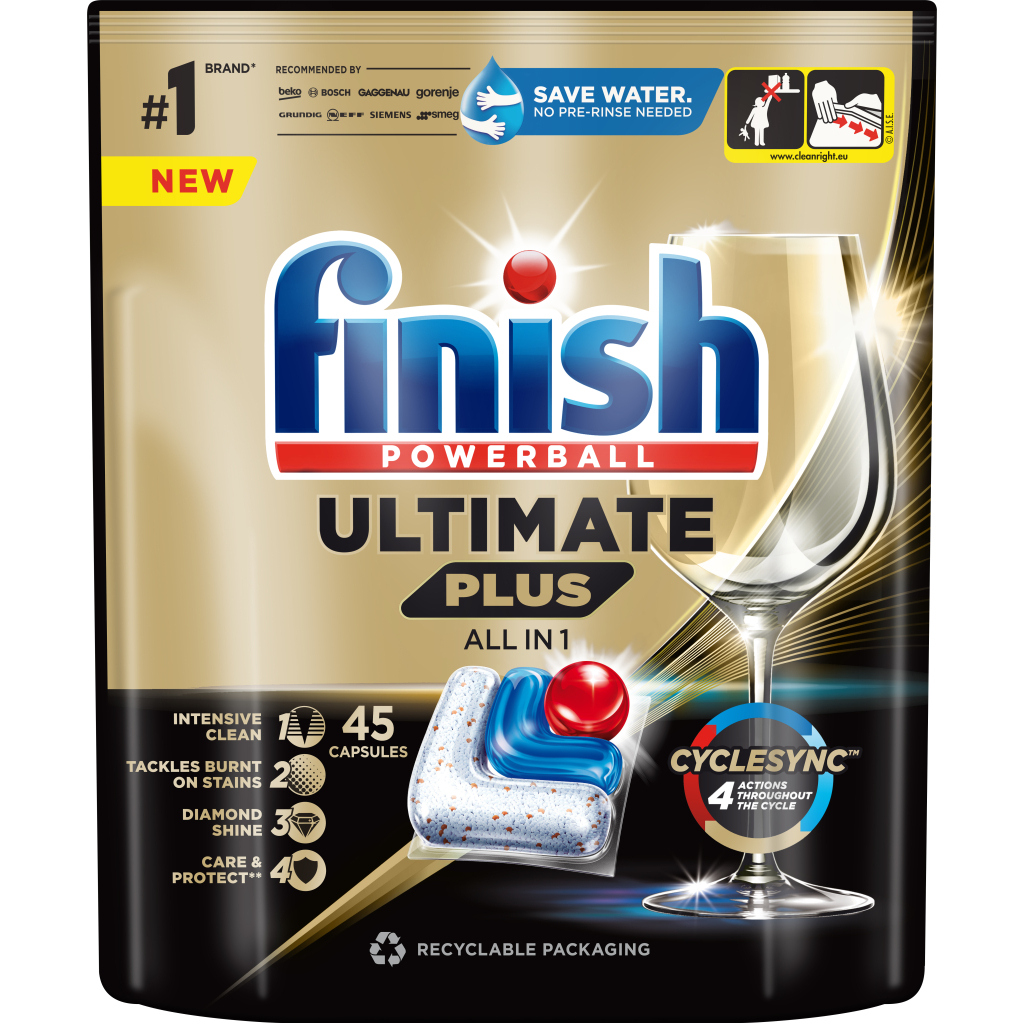 Таблетки для посудомийних машин Finish Ultimate Plus All in 1 45 шт. (5908252010981) - изображение 1
