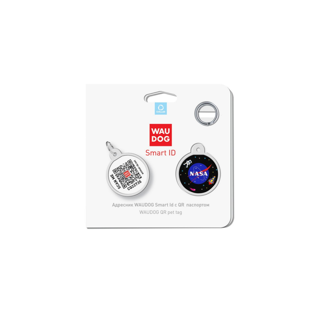 Адресник для тварин WAUDOG Smart ID з QR-паспортом "NASA", коло 30 мм (230-0147) - изображение 5