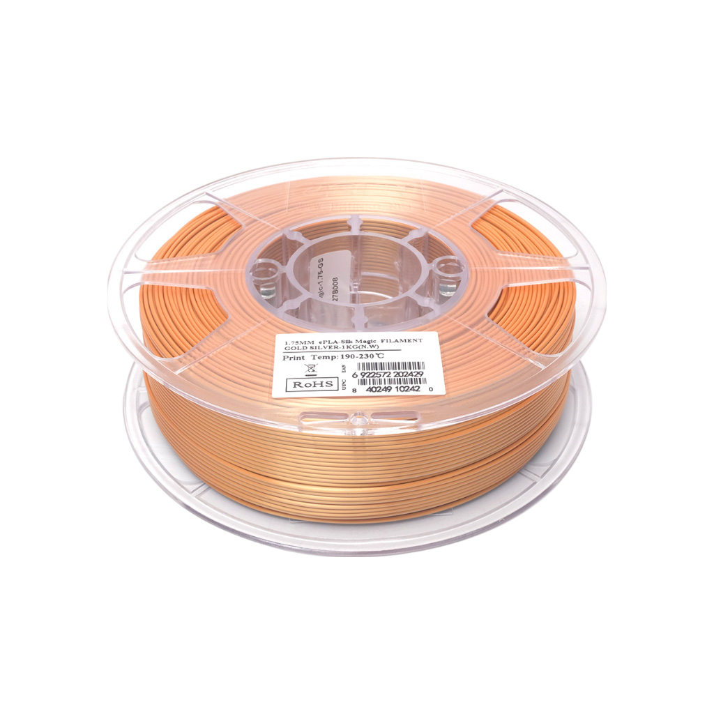 Пластик для 3D-принтера eSUN ePLA-Silk metal color, 1,75мм, 1кг, gold (ePLA-Silk-P175J1) - зображення 3