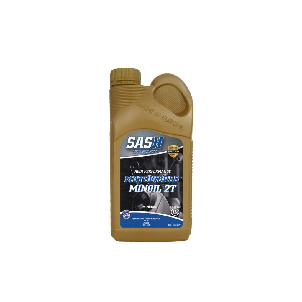 Моторна олива мінеральна SASH MOTOWORLD MINOIL 2T 1л (103009) - зображення 1