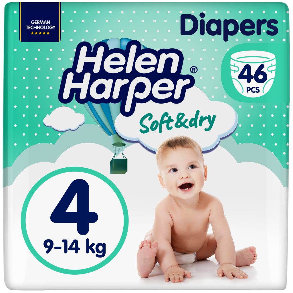 Підгузки Helen Harper Soft&Dry New Maxi Розмір 4 (9-14 кг) 46 шт (2316775) - зображення 1