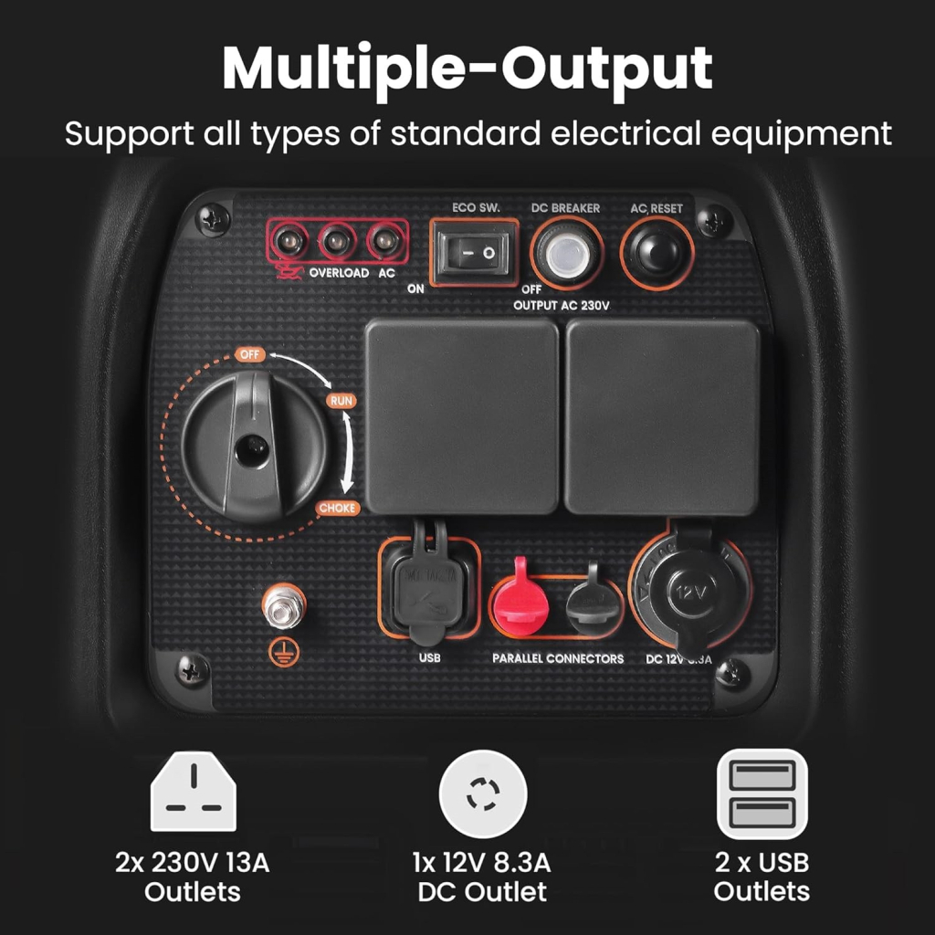 Генератор maXpeedingRODS MXR3800 інверторний 3,2 kW, 220V, 50Hz, 4л, ручний запуск (mxr3800) - зображення 4