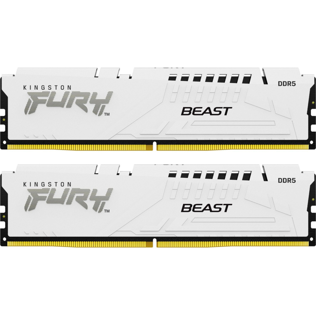 Модуль пам'яті для комп'ютера DDR5 32GB (2x16GB) 6000 MHz Beast White XMP Kingston Fury (ex.HyperX) (KF560C30BWK2-32) - зображення 1