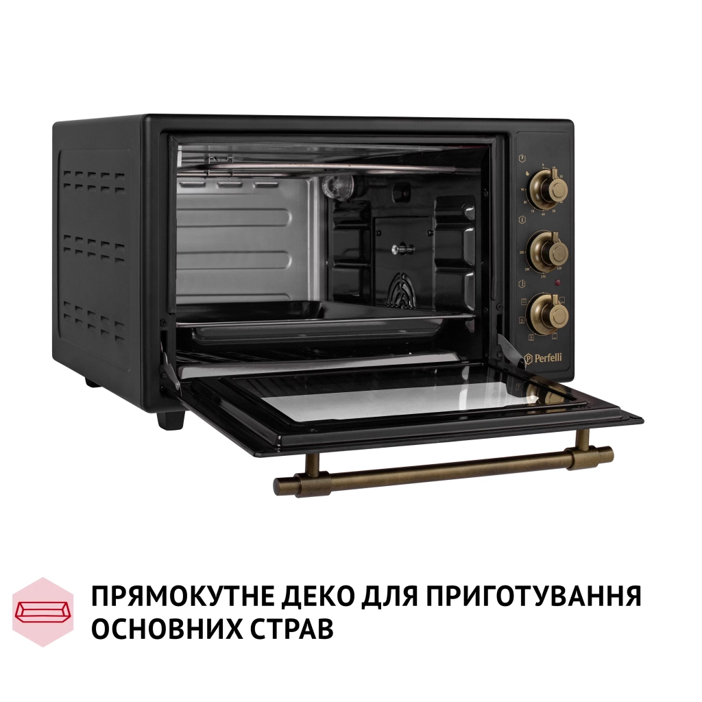 Електропіч Perfelli LAGGIO 37 BLACK RETRO - зображення 8