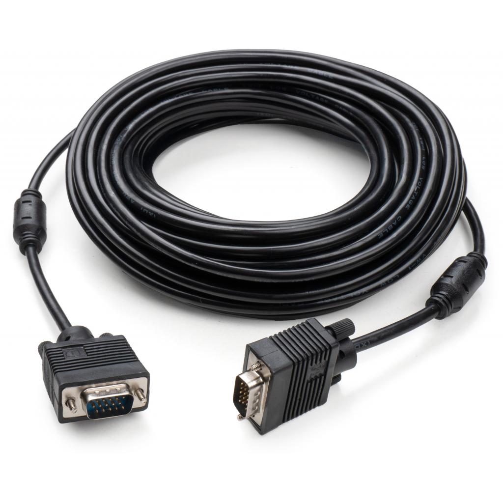 Кабель мультимедійний VGA 15.0m ferrits Vinga (VCPVGAF15BK) - зображення 2