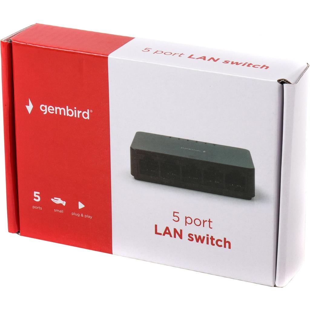 Комутатор мережевий Gembird NP-SW5-02 - зображення 5