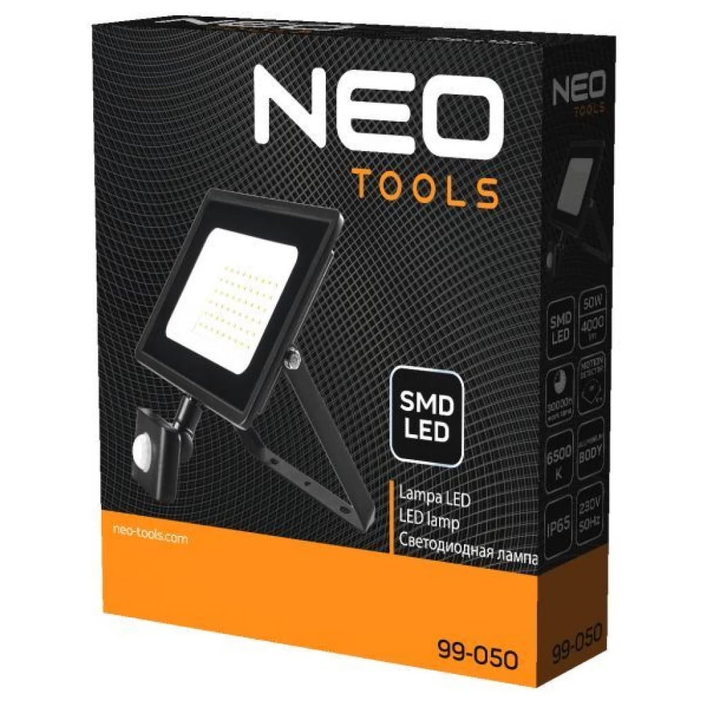 Прожектор Neo Tools алюміній, 220 В, 50Вт, 4000 люмен, SMD LED, кабель 0.15 м бе (99-050) - зображення 4