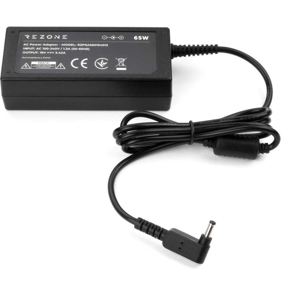 Блок живлення до ноутбуку Rezone ASUS 65W 19V 3,42A 4.0 *1.35 (RZPSAS65194013) - зображення 4