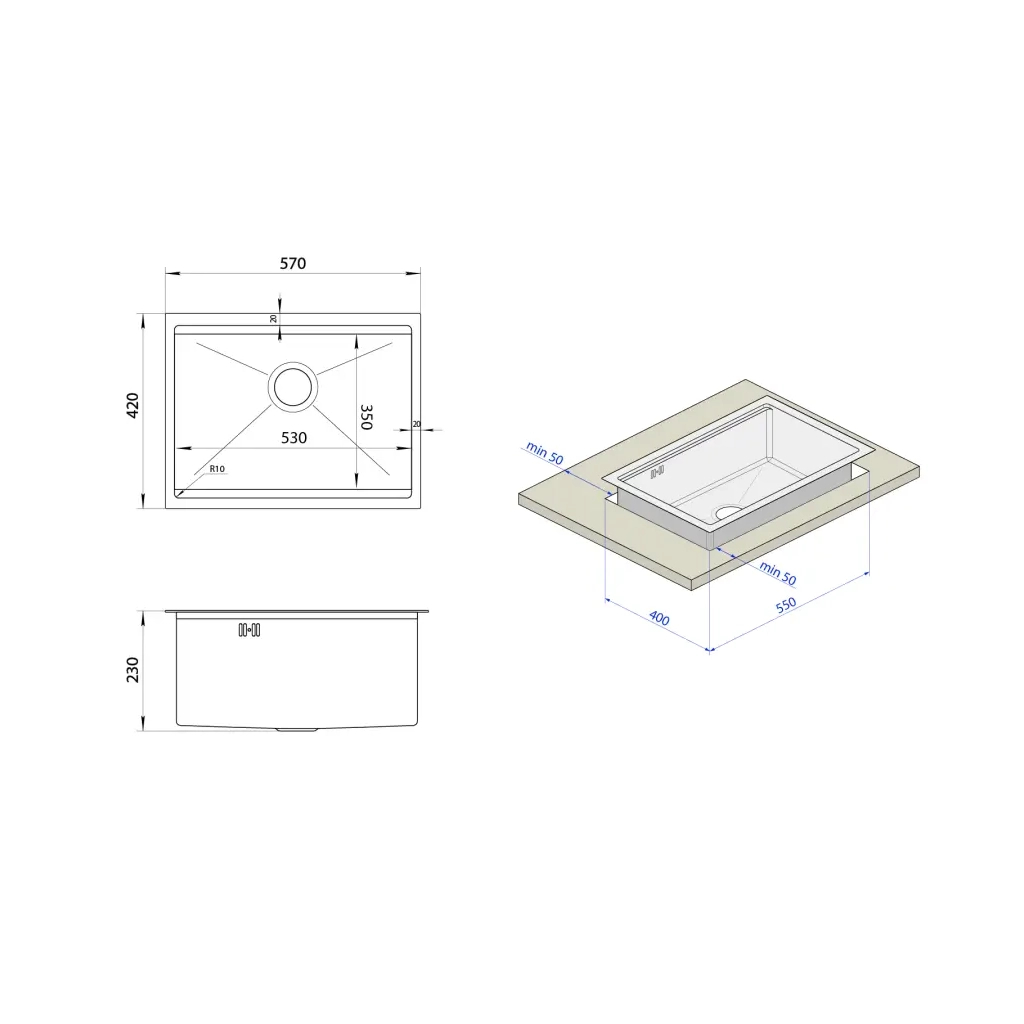Мийка кухонна Nett NG-5742 - зображення 5