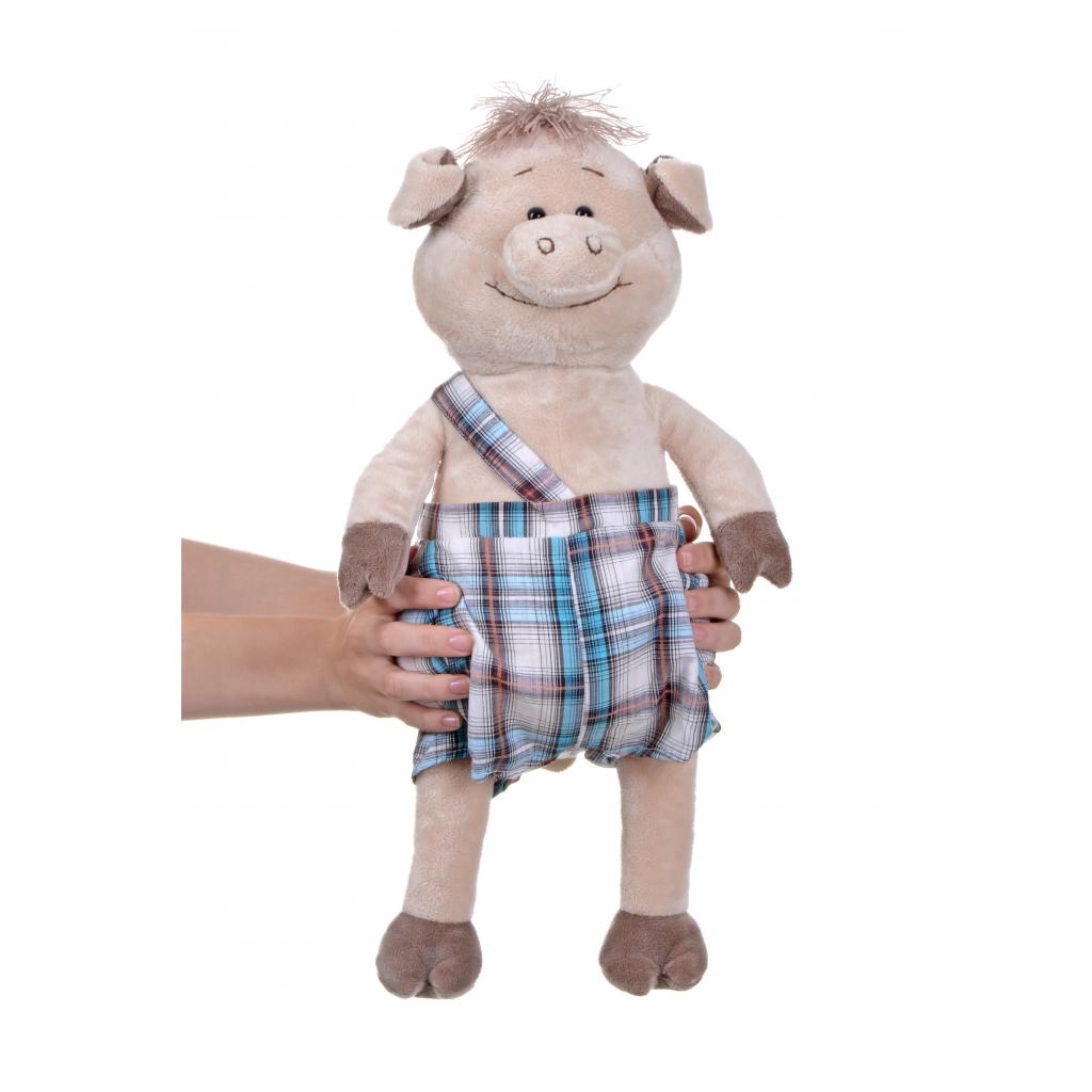 М'яка іграшка Same Toy Свинка в комбінезоні 45 см (THT706) - зображення 3