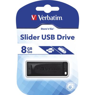 USB флеш накопичувач Verbatim 8GB Slider Black USB 2.0 (98695) - зображення 5