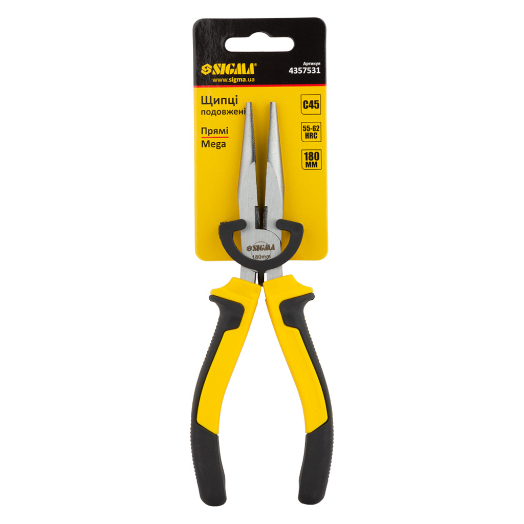 Плоскогубці Sigma довгогубці прямі 180мм Standard (4357531) (4357531) - зображення 3