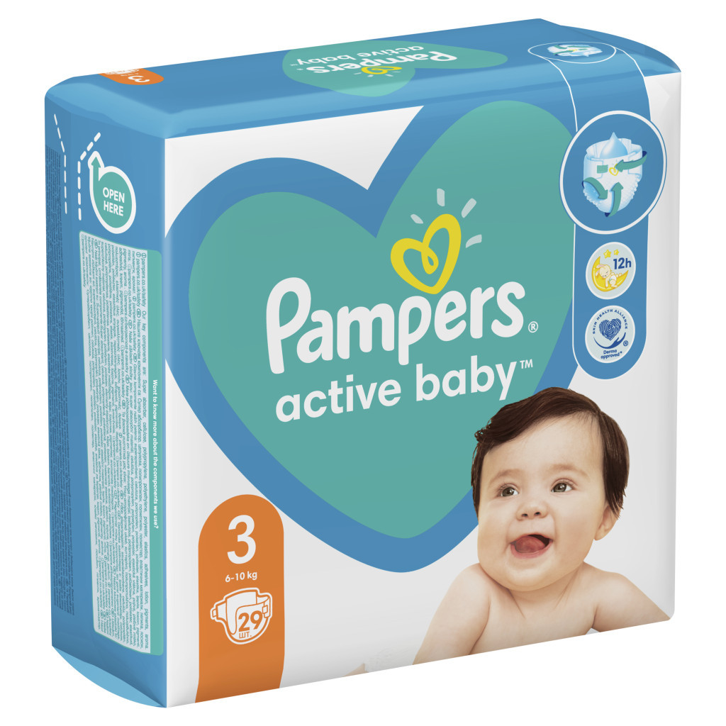 Підгузки Pampers Active Baby Midi Розмір 3 (6-10 кг) 29 шт (8001841630762) - зображення 3