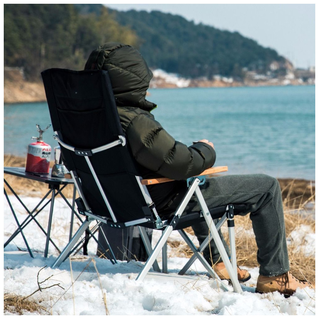 Крісло складане Naturehike NH17T003-Y алюміній чорний (6927595724934) - зображення 9