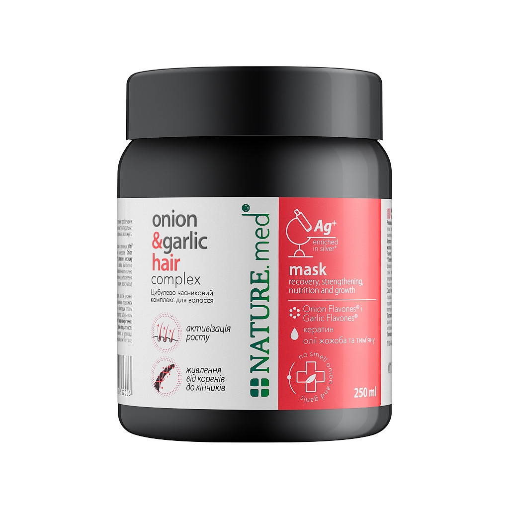Маска для волосся NATURE.med Цибулево-часниковий комплекс 250 мл (4820065532003) - зображення 1