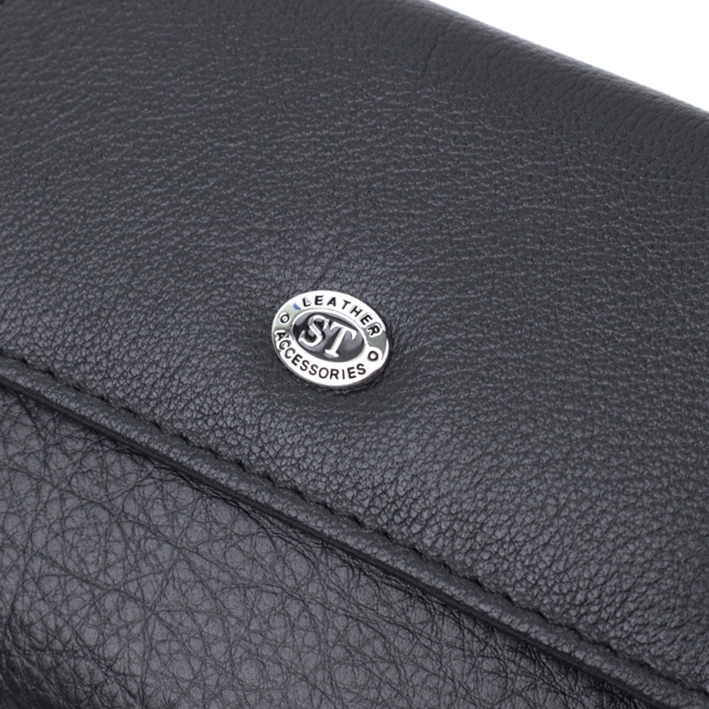 Гаманець ST Leather З натуральної шкіри Чорний (22740) - зображення 8