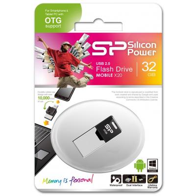 USB флеш накопичувач Silicon Power 32GB Mobile X20 USB 2.0 (SP032GBUF2X20V1K) - зображення 4