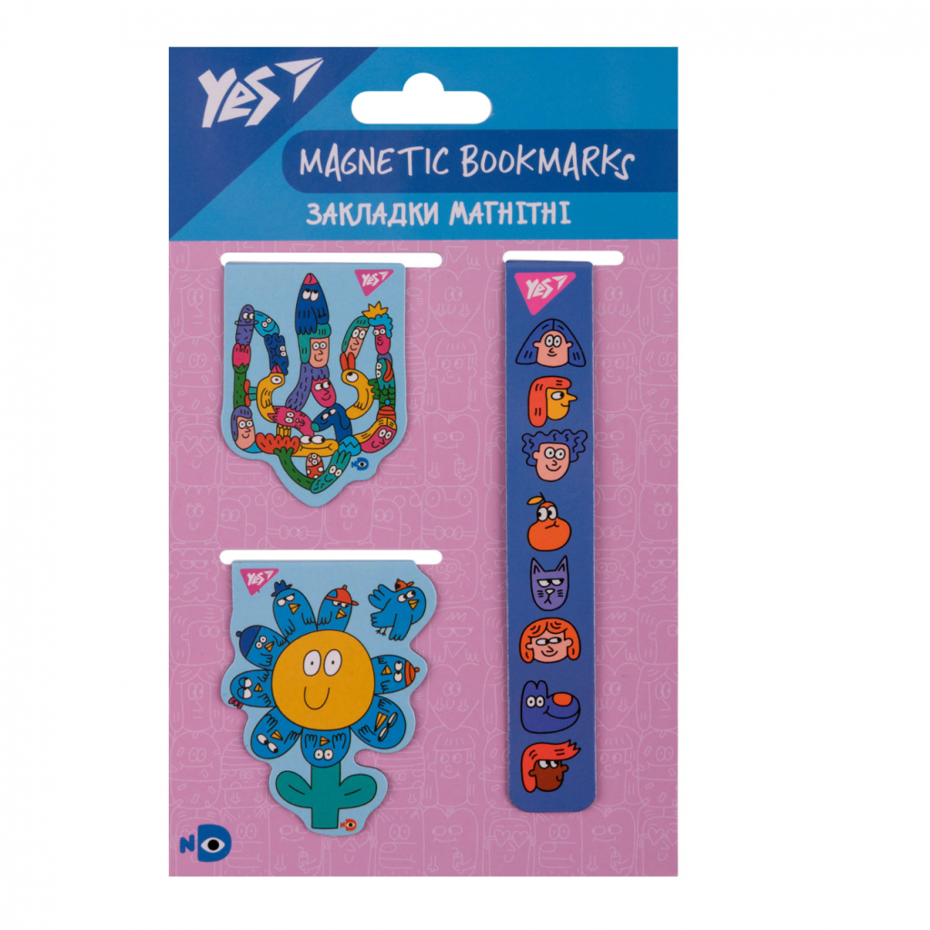 Закладки для книг Yes магнітні Stand with Ukraine 3 шт (708353) - зображення 1
