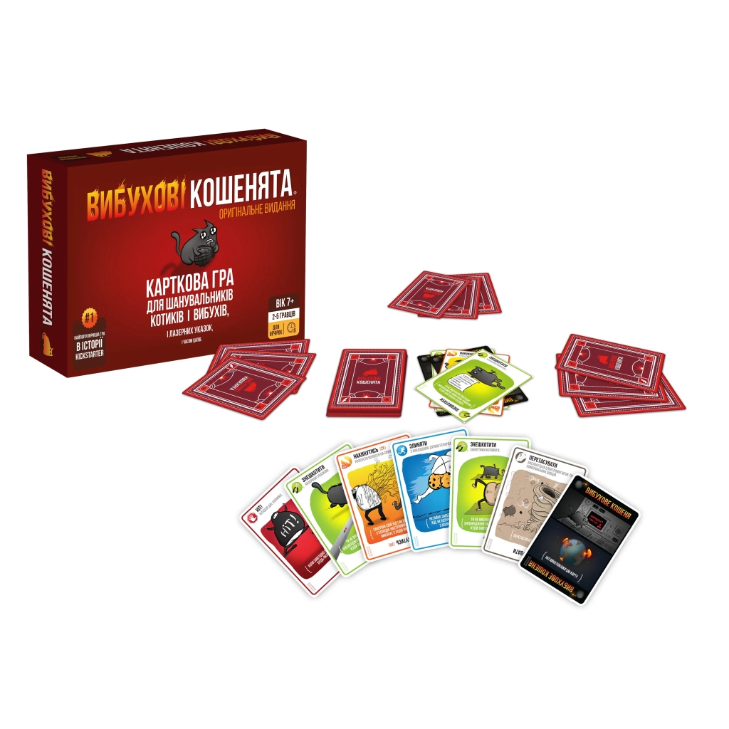 Настільна гра Rozum Вибухові кошенята: Оригінальне видання (Exploding Kittens: Original) (укр.) (EKIEK01UA) - зображення 2