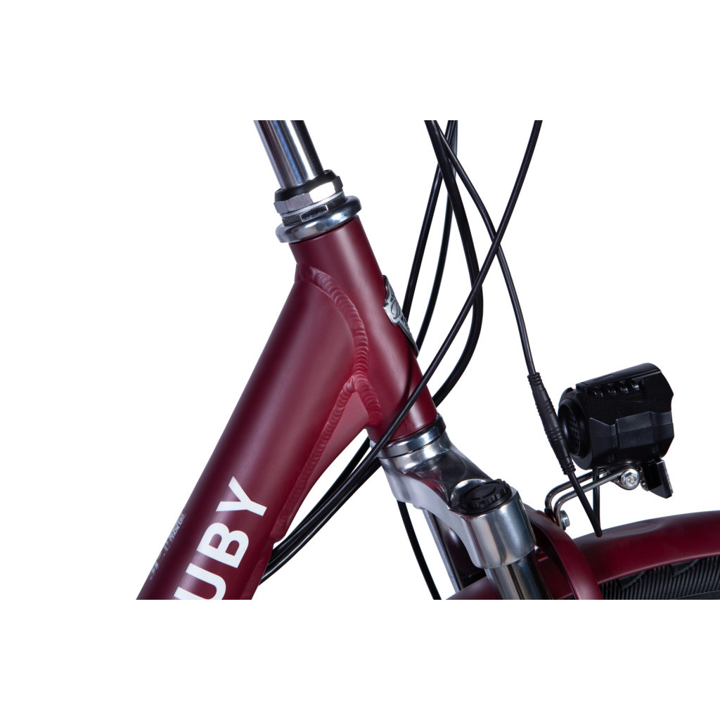 Електровелосипед Dorozhnik eRUBY AM 26" 17" 36B 17.5А*г AL 2024 Темно-червоний (ELB-D-26-188) - зображення 2