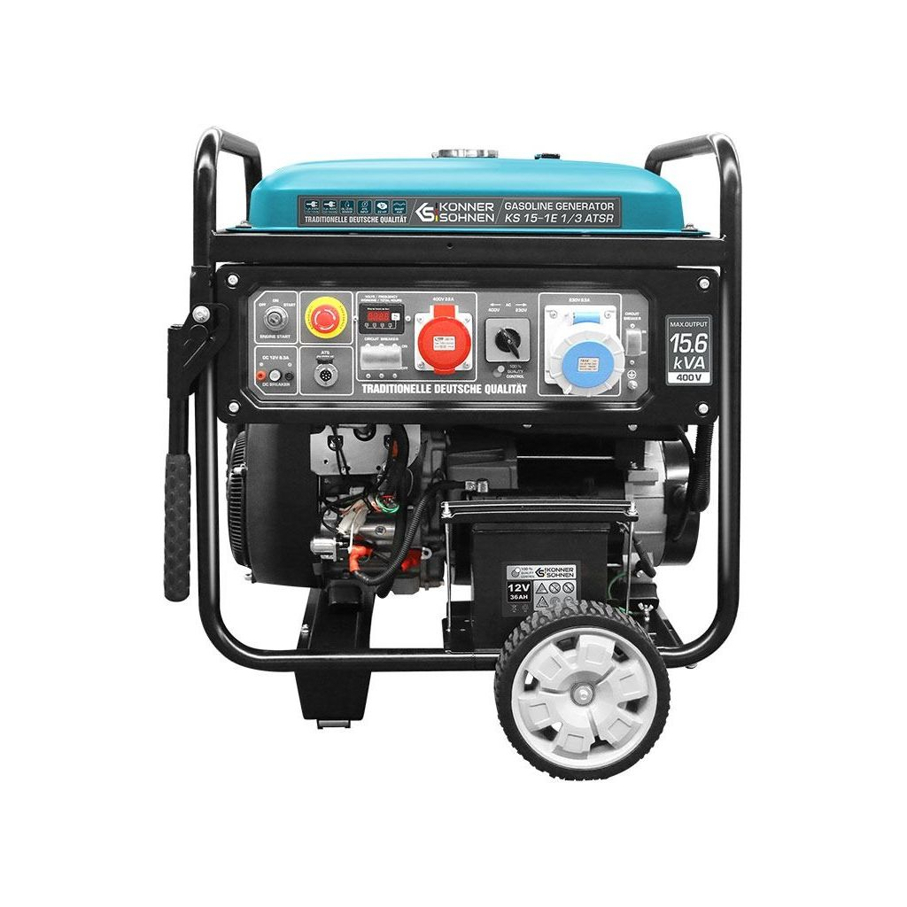 Генератор Konner&Sohnen KS 15-1E 1/3 ATSR, 230/400В, 3 Фази, 12.48/11.5кВт, АВР(ATS), електростартер, 155кг (KS15-1E1/3ATSR) - зображення 1