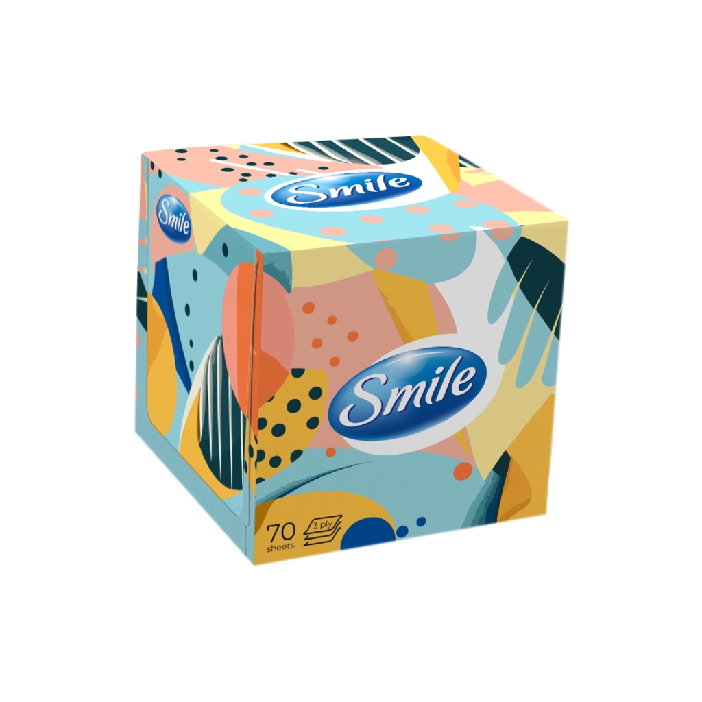 Серветки косметичні Smile 3 шари 70 листів Дизайн коробки в асортименті (4823071661996) - изображение 2