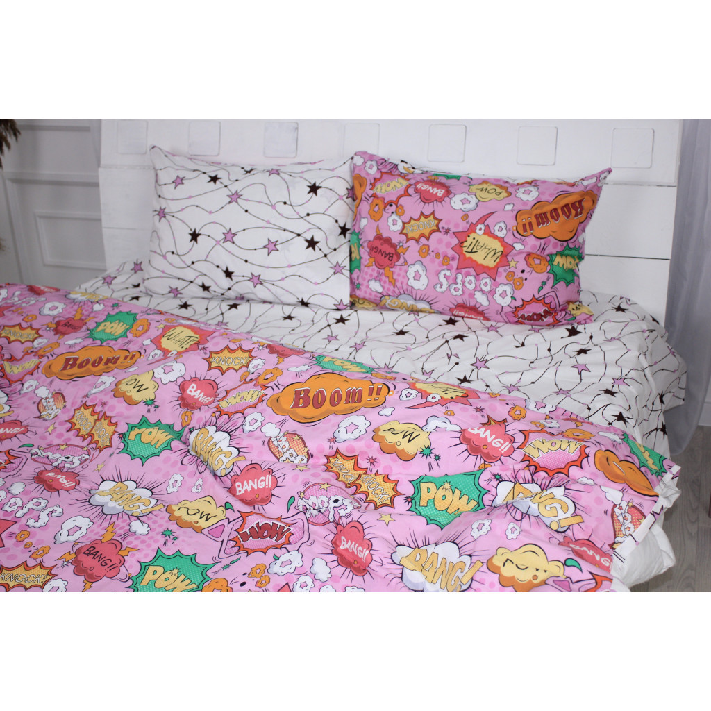 Постільна білизна MirSon Бязь Ranforce Elite 17-0512 Bombs pink Сімейний 160x220 (2200004733357) - зображення 2