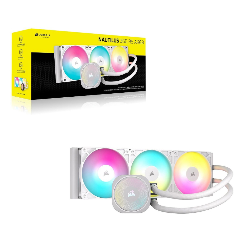 Система рідинного охолодження Corsair NAUTILUS 360 ARGB White (CW-9060095-WW) - зображення 11