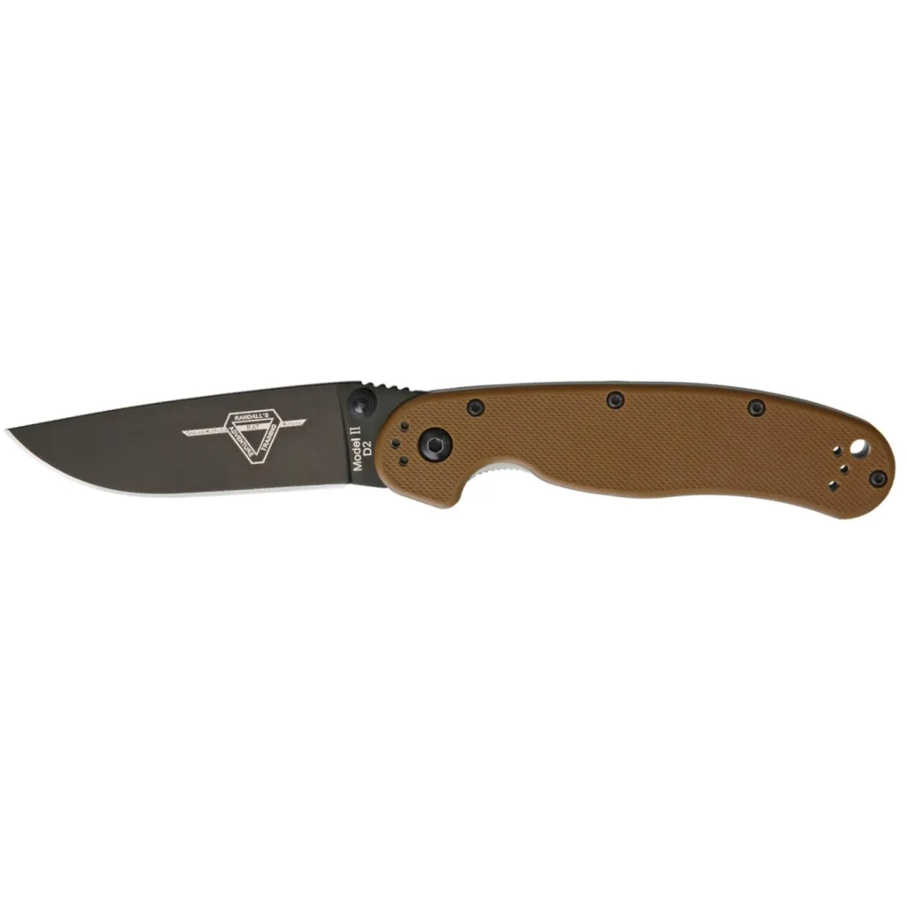 Ніж Ontario Knife RAT II D2 Coyote Brown, Black Blade (ON8830CB) - зображення 1