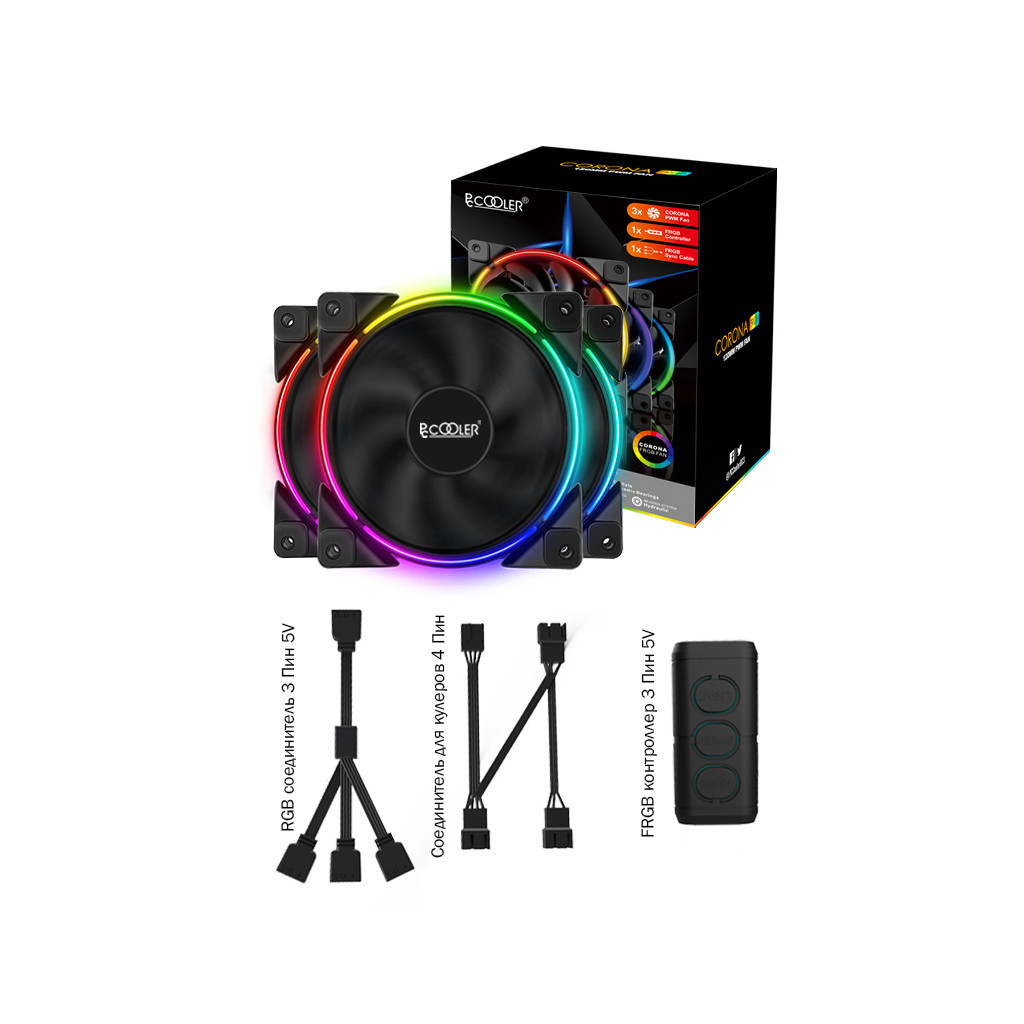 Кулер до корпусу PcCooler CORONA FRGB (3 in 1) - зображення 9