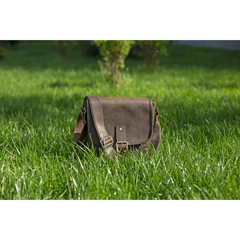 Сумка Shvigel З вінтажної шкіри Коричнева (00890) - зображення 12