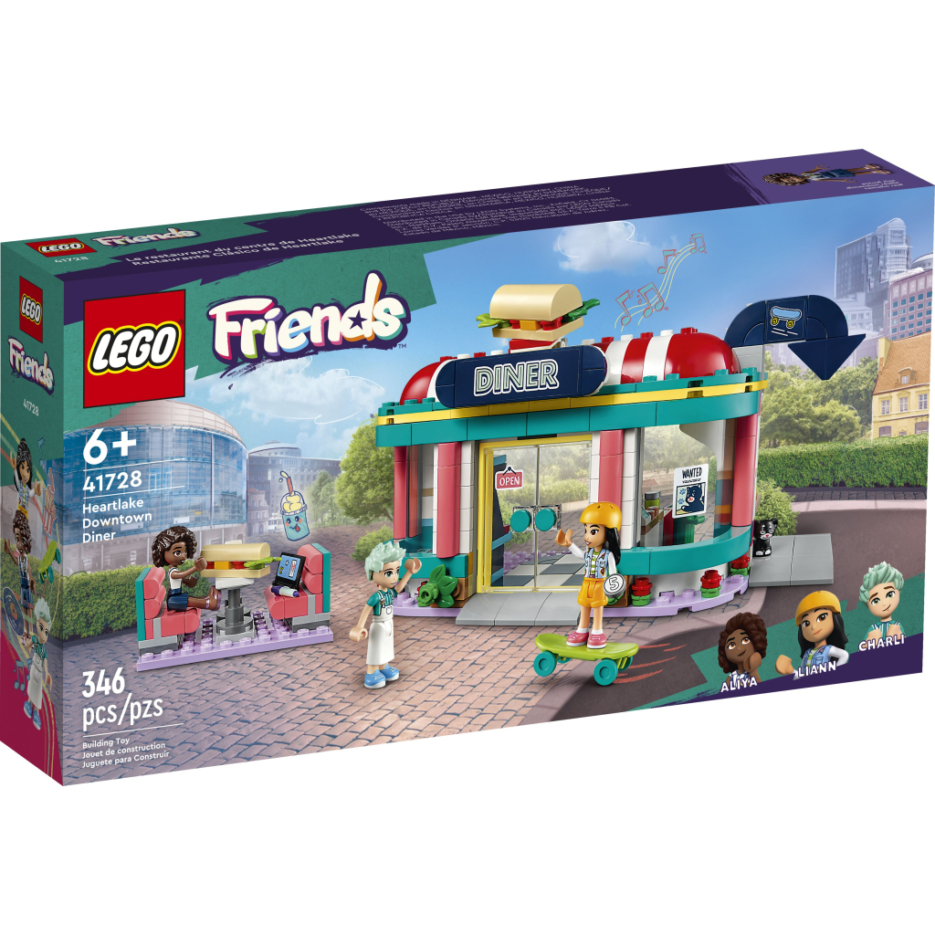 Конструктор LEGO Friends Хартлейк Сіті: ресторанчик в центрі міста 346 деталей (41728) - зображення 1
