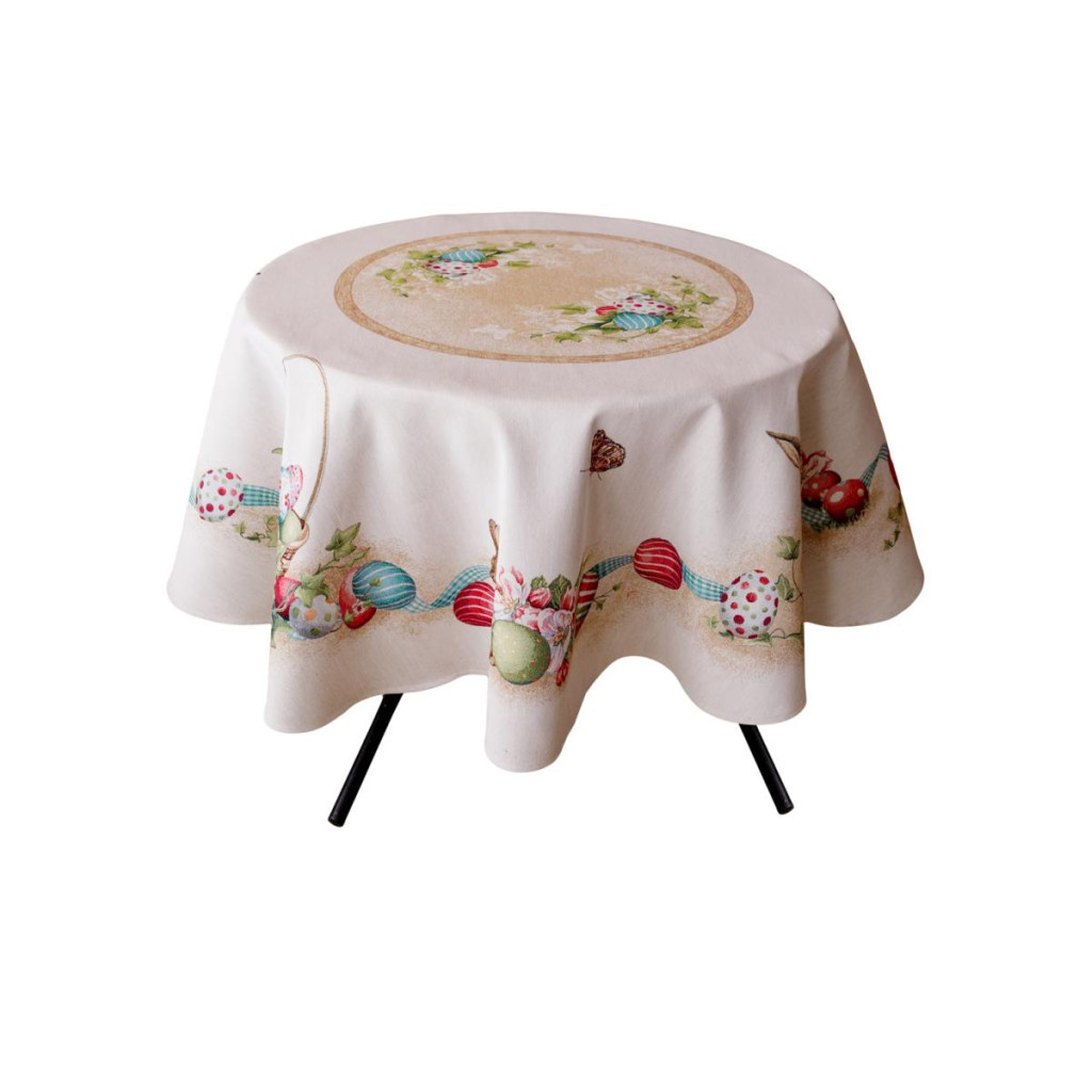 Скатертина Прованс гобеленова Великодня Веснянка D-180 см (034149) - зображення 1