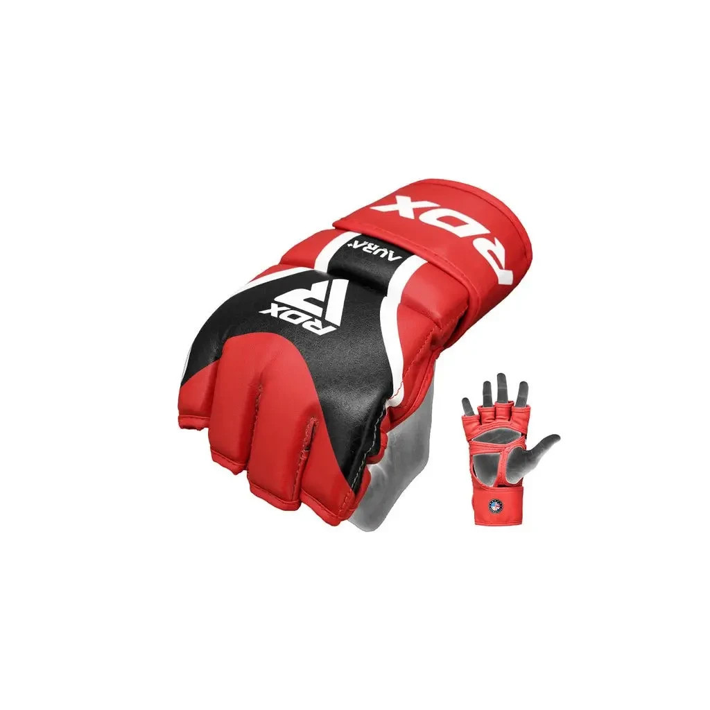 Рукавички для MMA RDX Aura Plus T-17 Red/Black L (GGR-T17RB-L+) - зображення 6