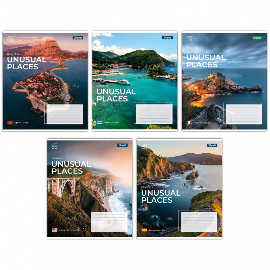 Зошит 1 вересня 1В Unusual places 60 аркушів лінія (767407) - зображення 1