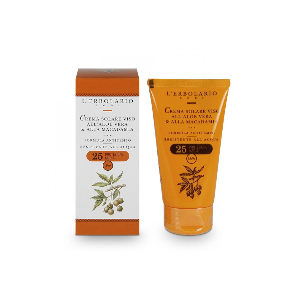 Засіб для засмаги L'Erbolario для обличчя з Алое-Вера і Макадамією SPF25 75 мл (2214010002185) - зображення 1