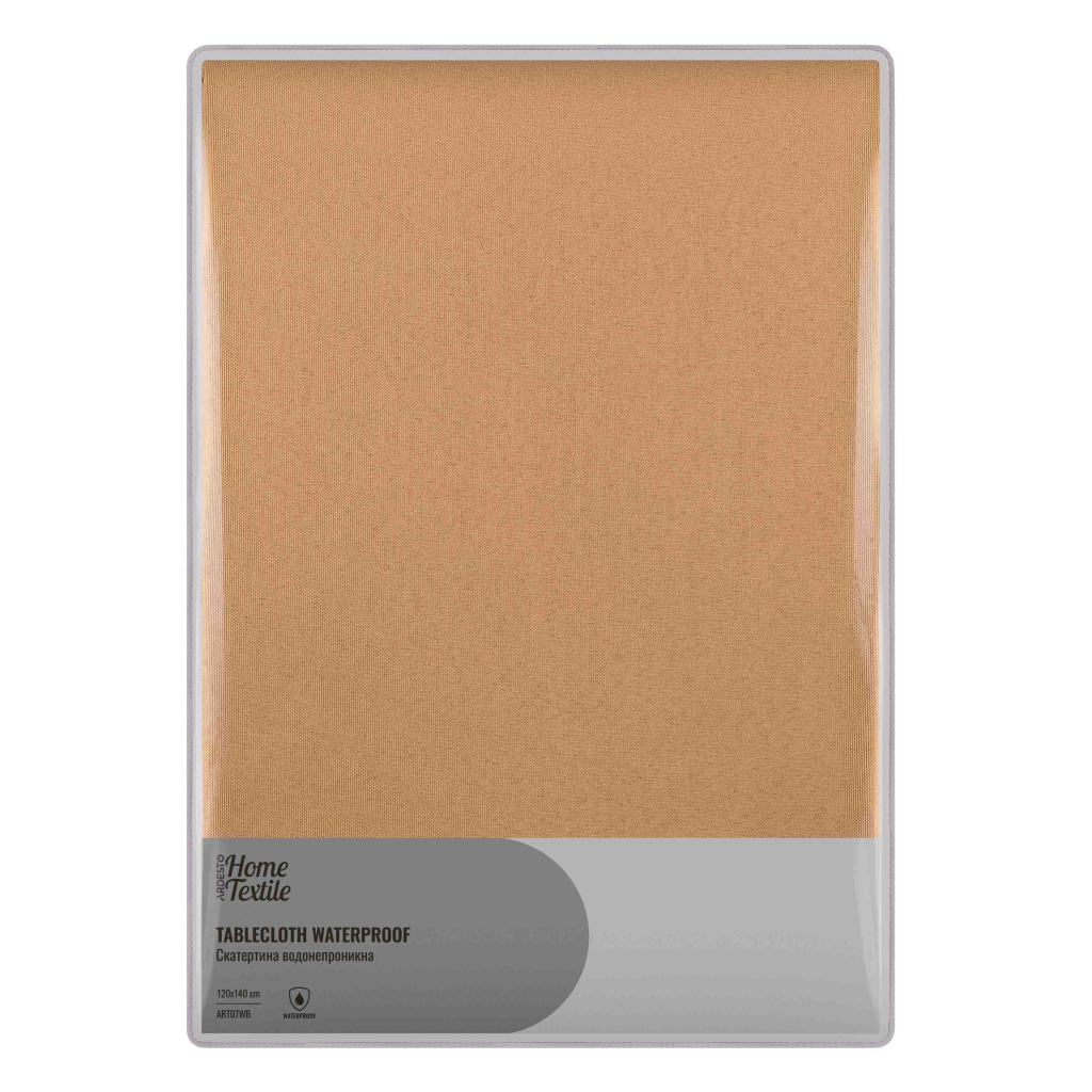 Скатертина Ardesto Waterproof 100% поліестер, бежевий 120х140 см (ART07WB) - зображення 1